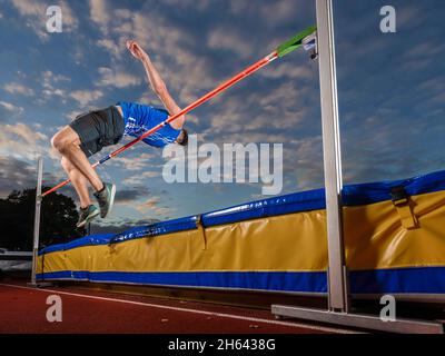 Hochspringer, Leichtathletik, winterbach, baden-württemberg, deutschland Stockfoto