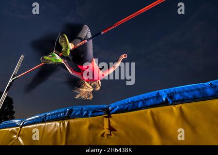 Hochspringer, Leichtathletik, winterbach, baden-württemberg, deutschland Stockfoto