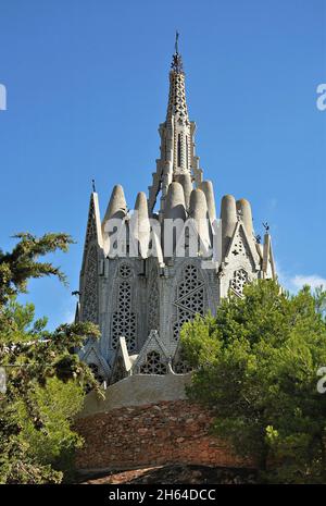 Heiligtum der Jungfrau von Montserrat de Monferri in der Region Alt Camp in der Provinz Tarragona, Spanien. Stockfoto