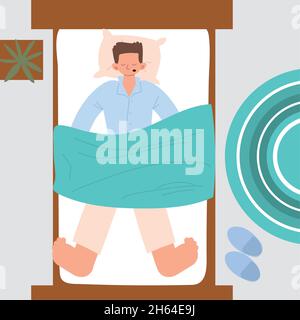 Männer schlafen friedlich Stock Vektor