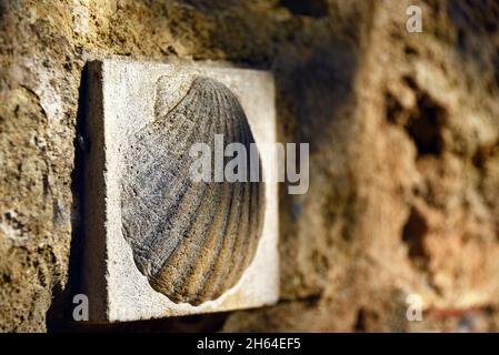 FRANKREICH, HERAULT (34) SAINT GUILHEM LE DESERT, WEG NACH COMPOSTELA Stockfoto