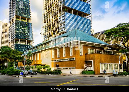 Der NCO Club im JW Marriott Singapore South Beach Bezirk. Stockfoto