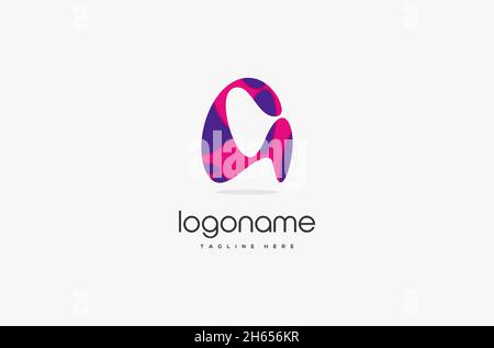 Buchstabe Ein verspieltes Logo-Design, Spaß Logo Stock Vektor