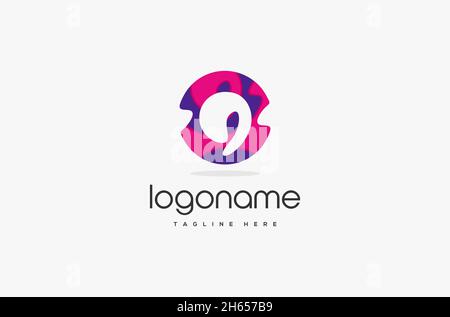 Buchstabe O verspieltes Logo-Design, Fun-Logo Stock Vektor