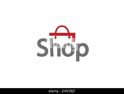 Kreative Abstrakte Einkaufstasche Buchstabe Logo Design Vektor Symbol Illustration Stock Vektor