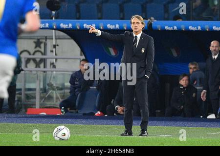 Roberto Mancini Trainer (Italien) beim FIFA World Cup Qatar 2022 Gruppe C Qualifikationsspiel zwischen Italien und der Schweiz beim Olimpico Stockfoto