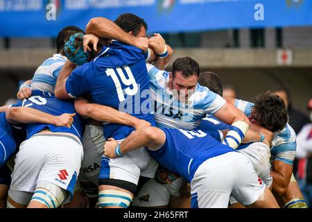 Monigo Stadium, Treviso, Italien, 13. November 2021, Maul zwischen den Mannschaften während des Test Match 2021, Italien gegen Argentinien - Herbst Nations Cup Rugby Spiel Stockfoto