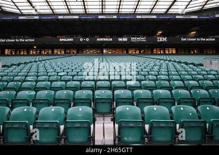 London, Großbritannien. November 2021. 13. November 2021; Twickenham, London, England, Autumn Series Internationales Rugby, England gegen Australien: Allgemeine Ansicht des Twickenham Stadions und Stände vor dem Start Credit: Action Plus Sports Images/Alamy Live News Stockfoto