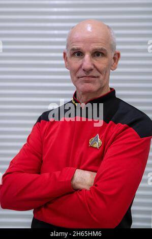 London, Großbritannien. 13. November 2021. Steve als Captain Jean-Luc Picard von The Next Generation bei Destination Star Trek, Europas offizieller Star Trek Convention im Excel London. Die Veranstaltung bietet Fans der beliebten TV-Serie und Film-Franchise zu treffen Darsteller und Crew und feiern alles, was Star Trek. Kredit: Stephen Chung / Alamy Live Nachrichten Stockfoto