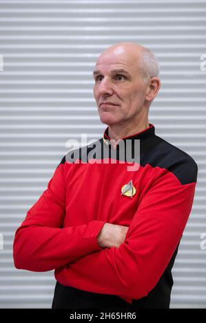 London, Großbritannien. 13. November 2021. Steve als Captain Jean-Luc Picard von The Next Generation bei Destination Star Trek, Europas offizieller Star Trek Convention im Excel London. Die Veranstaltung bietet Fans der beliebten TV-Serie und Film-Franchise zu treffen Darsteller und Crew und feiern alles, was Star Trek. Kredit: Stephen Chung / Alamy Live Nachrichten Stockfoto