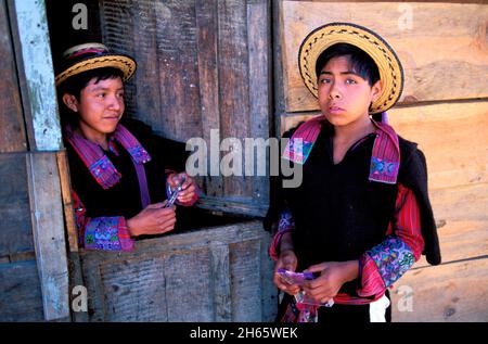 Guatemala, Cuchumatane, San Juan Atitan, Mam Indian Stockfoto