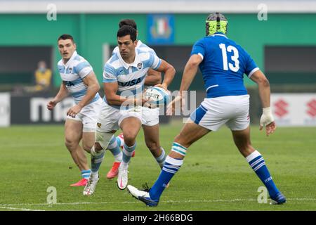 TREVISO, ITALIEN. 13. NOVEMBER Facundo Isa von Los Pumas beim Freundschaftsspiel zwischen Italien und Argentinien im Stadio Comunale di Monigo, Treviso am Samstag, 13. November 2021. (Kredit: MI Nachrichten) Kredit: MI Nachrichten & Sport /Alamy Live Nachrichten Stockfoto