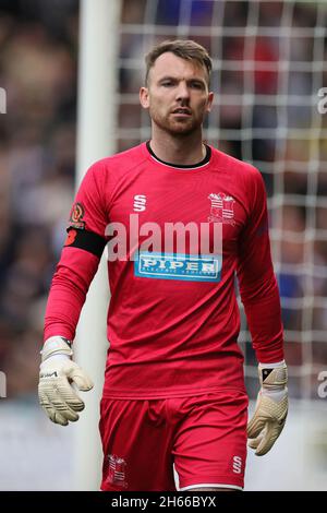 NOTTINGHAM, GROSSBRITANNIEN. 13. NOVEMBER Ryan Boot von Solihull Moors während des National League-Spiels zwischen Notts County und Solihull Moors im Meadow Lane Stadium, Nottingham am Samstag, 13. November 2021. ( Kredit: james holyoak/Alamy Live News Stockfoto