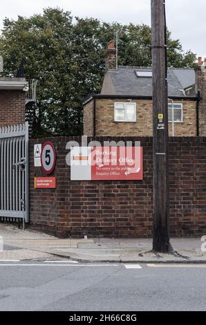 Das Postsortierungs- und Lieferbüro in Barking, East London, Großbritannien Stockfoto