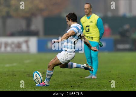 TREVISO, ITALIEN. 13. NOVEMBER Nicolas Sanchez von Los Pumas während des Freundschaftsspiel zwischen Italien und Argentinien im Stadio Comunale di Monigo, Treviso am Samstag, den 13. November 2021. (Kredit: MI Nachrichten) Kredit: MI Nachrichten & Sport /Alamy Live Nachrichten Stockfoto