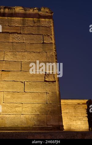 Tempel von Debod. Madrid, Spanien. Stockfoto