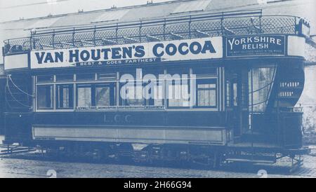 Vintage-Foto von frühen Bus / Straßenbahn - London Transport 1900s. Stockfoto