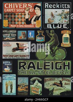 Vintage Emaille Zeichen von 1900s. Stockfoto