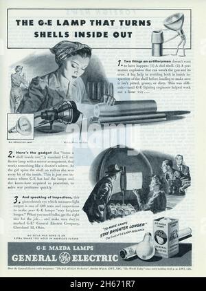 22. Mai 1944 Ausgabe des Nachrichtenmagazins „Time“ Advertising, USA Stockfoto