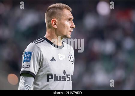 Warschau, Polen. Oktober 2021. Artur Jedrzejczyk von Legia gesehen während des polnischen PKO Ekstraklasa League-Spiels zwischen Legia Warszawa und Pogon Szczecin im Marschall Jozef Pilsudski Legia Warsaw Municipal Stadium.Endstand; Legia Warszawa 0:2 Pogon Szczecin. Kredit: SOPA Images Limited/Alamy Live Nachrichten Stockfoto