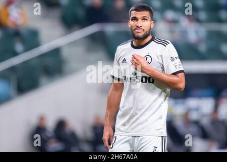 Warschau, Polen. Oktober 2021. Lindsay Rose of Legia gesehen während des polnischen PKO Ekstraklasa League-Spiels zwischen Legia Warszawa und Pogon Szczecin im Marschall Jozef Pilsudski Legia Warsaw Municipal Stadium.Endstand; Legia Warszawa 0:2 Pogon Szczecin. Kredit: SOPA Images Limited/Alamy Live Nachrichten Stockfoto