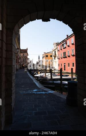 Chioggia, venedig Gegend, Venetien: Details einer wunderschönen kleinen Stadt in der venezianischen lagune Stockfoto