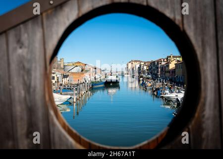 Chioggia, venedig Gegend, Venetien: Details einer wunderschönen kleinen Stadt in der venezianischen lagune Stockfoto