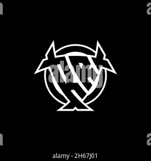 RR Monogram-Logo mit Dreieck-Schild und kreisförmiges Design auf isoliertem Hintergrund. Dreieck-Monogramm-Logo, Schild-Monogramm-Logo, Trian Stock Vektor