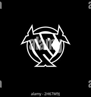 RP Monogram Logo-Buchstabe mit Dreieck-Schild und kreisförmiges Design auf isoliertem Hintergrund. Dreieck-Monogramm-Logo, Schild-Monogramm-Logo, Trian Stock Vektor