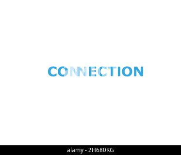 Verbindungs-Typografie Logo Symbol Design Vektor Illustration Stock Vektor