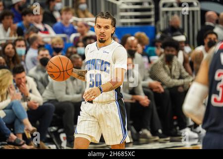 Orlando, Florida, USA, 13. November 2021, Orlando Magic's Cole anthony #50 im Amway Center. (Foto: Marty Jean-Louis/Alamy Live News Stockfoto