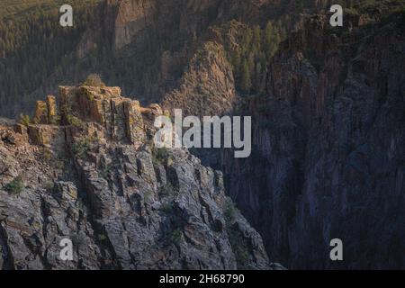 Der wunderschöne Sonnenuntergang im Black Canyon von Gunnison, Colorado Stockfoto