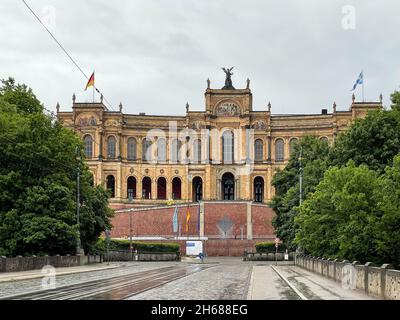 Maximilianeum - Sitz des Bayerischen Landtags in München, Bayern, Deutschland. Stockfoto