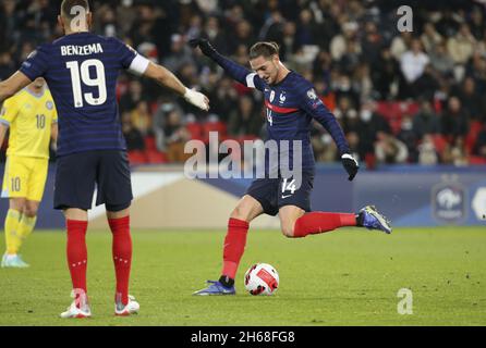 Adrien Rabiot aus Frankreich während der FIFA Weltmeisterschaft 2022, Qualifikationsspiel der Gruppe D zwischen Frankreich und Kasachstan am 13. November 2021 im Parc des Princes, Paris, Frankreich - Foto: Jean Catuffe/DPPI/LiveMedia Stockfoto