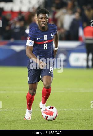 Aurelien Tchouameni aus Frankreich während der FIFA Weltmeisterschaft 2022, Qualifikationsspiel der Gruppe D zwischen Frankreich und Kasachstan am 13. November 2021 im Parc des Princes, Paris, Frankreich - Foto: Jean Catuffe/DPPI/LiveMedia Stockfoto