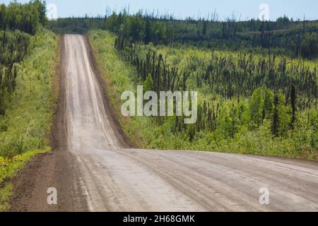 Der Dalton Highway, Alaska, USA, bis zum Nordpol. Stockfoto