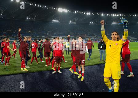 Rom, Italien, 12. November 2021 Svizzera-Team bei der FIFA Fußball-Weltmeisterschaft 2022 2021 Qualifier Italien gegen die Schweiz Credit:Roberto Ramaccia/Alamy Live News Stockfoto