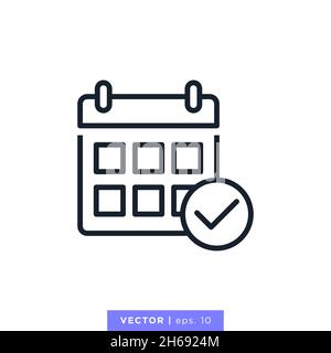 Design-Vorlage für Kalendersymbole Vektor Stock Illustration. Vektor eps 10. Stock Vektor
