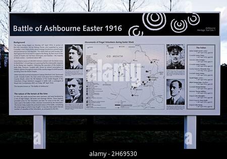 Schlacht von Ashbourne Site, Co. Meath Irland, Republik Stockfoto
