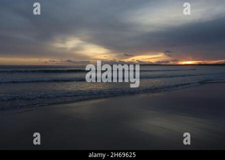 Morgenlicht am Strand von Fraserburgh Stockfoto