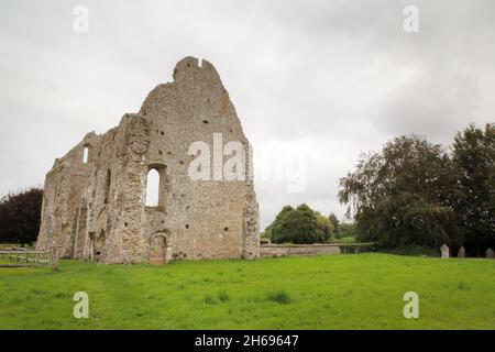 Blick auf das zerstörte Priorat im Boxgrove West Sussex england Stockfoto