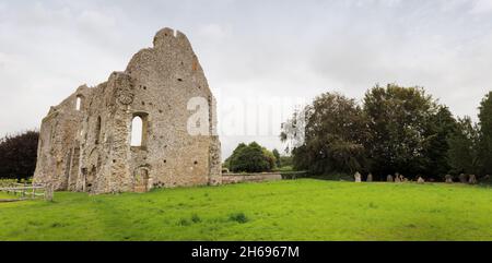 Blick auf das zerstörte Priorat im Boxgrove West Sussex england Stockfoto