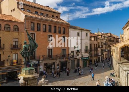 Segovia, Spanien, 20. Oktober 2021. Blick auf die Stadt Segovia in Spanien Stockfoto