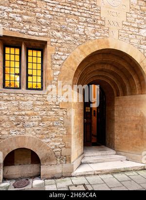 Fassade der Campion Hall, Brewer St, Oxford, einer der Permanent Private Halls der Oxford University, die von Jesuit betrieben und nach St. Edmund Campion benannt wurde Stockfoto