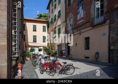 Europa, Italien, Toskana, Lucca, Puccini Museum (Puccinis Geburtshaus und Familienhaus) auf dem Corte San Lorenzo Stockfoto