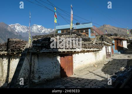 Thini Dorf in Mustang, Nepal Stockfoto