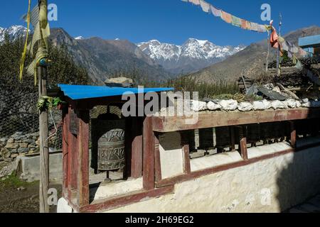 Thini Dorf in Mustang, Nepal Stockfoto