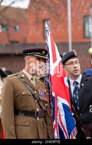 Brentwood, Großbritannien. November 2021. Brentwood Essex 14. Nov 2021 Remembrance Sunday Parade, Brentwood Essex Credit: Ian Davidson/Alamy Live News Stockfoto