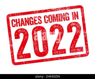 Rote Marke - Änderungen kommen 2022 Stockfoto