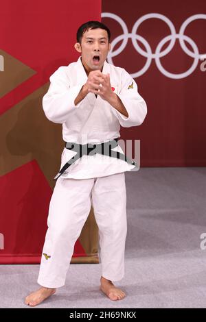 24. JULI 2021 - TOKIO, JAPAN: TAKATO Naohisa aus Japan vor dem Halbfinale der Judo-Männer mit einem Gewicht von 60 kg bei den Olympischen Spielen in Tokio 2020 (Foto: Mickael Chave Stockfoto